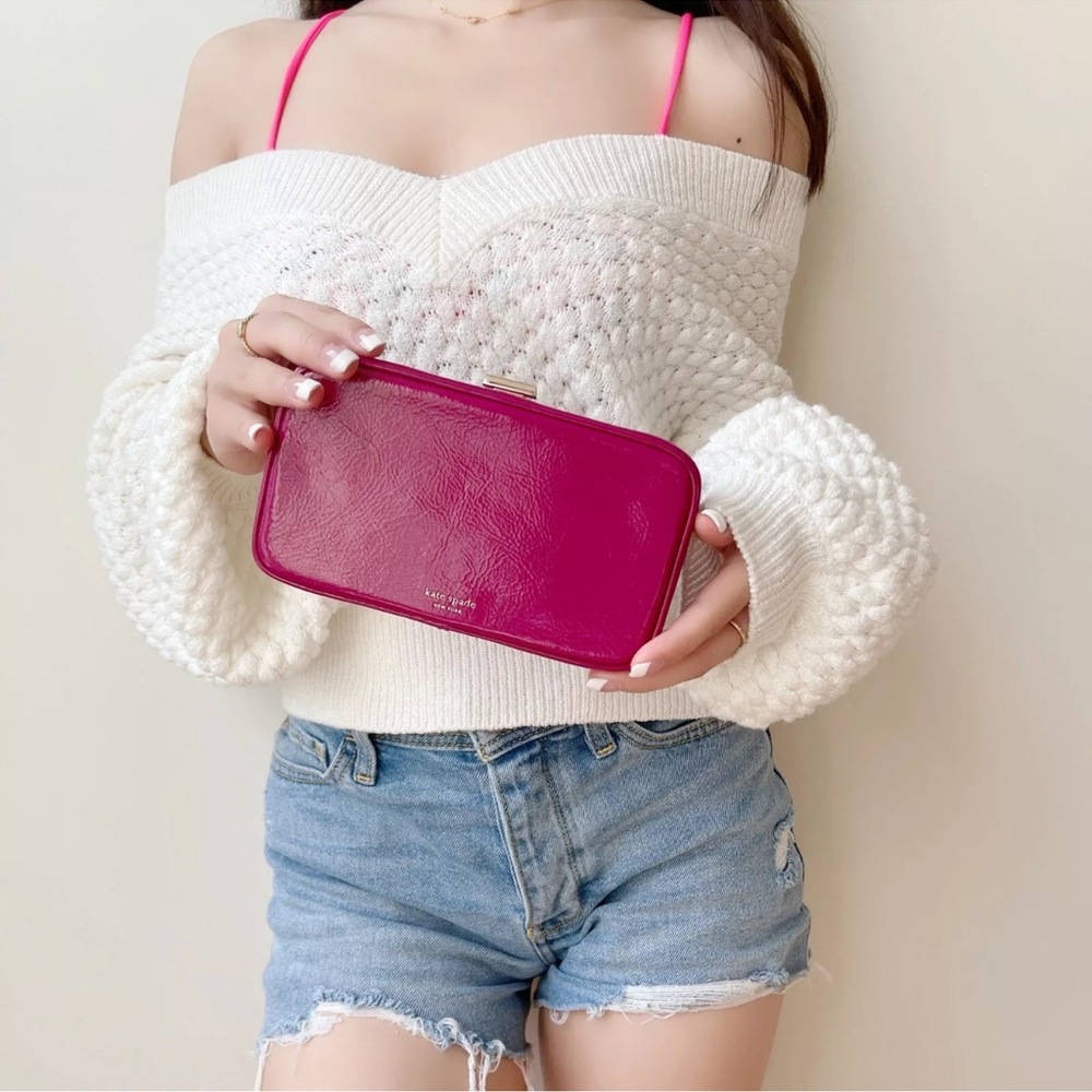 NWT Kate Spade Clutch Crossbody Pink - Picture 8 of 12
